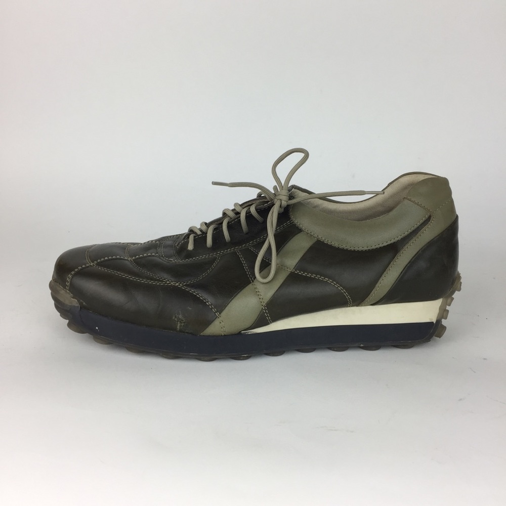 Kenneth Cole Reaction Olive Green Leather Sneaker